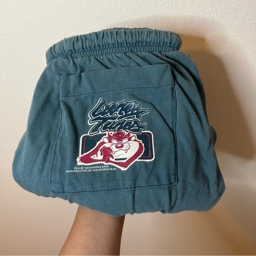 Vintage 1994 Looney Tunes Green Sweatpants Med Lg Green Unisex Tasmanian Devil